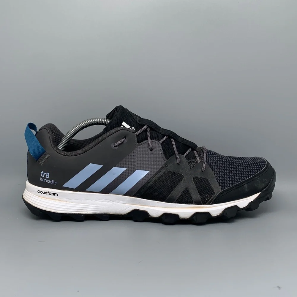 Adidas Kanadia TR8 Cloudfoam Black Blue Trail Running‎ Shoes BB4416 Men’s Sz 11